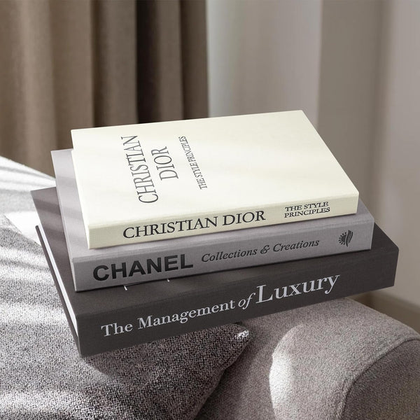 Decorative Books Set of 3, Black-Gray-Beige-Luxury | Coffee Table Home Decor, Living Room Decoration, Photo Storage, Keepsake Box7