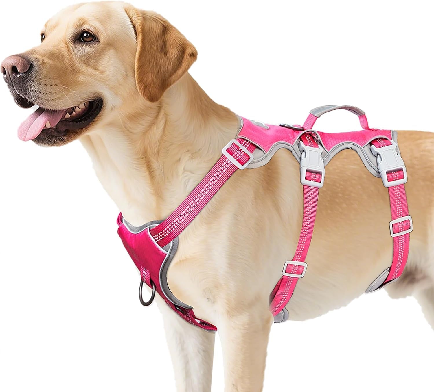 huntboo-escape-proof-dog-harness-escape-artist-harness-reflective-harness-with-padded-handle-breathable-durable-adjustable-vest-for-medium-dogs-walking-training-and-running-gear-blue-m