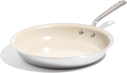Made in Cookware - 12" Ceramiclad 2.0 Non Stick Frying Pan (Stainless Handle) - 5-Ply Stainless Clad with Stay-Cool Handle - Professional Cookware - Crafted in Italy - Induction Compatible1