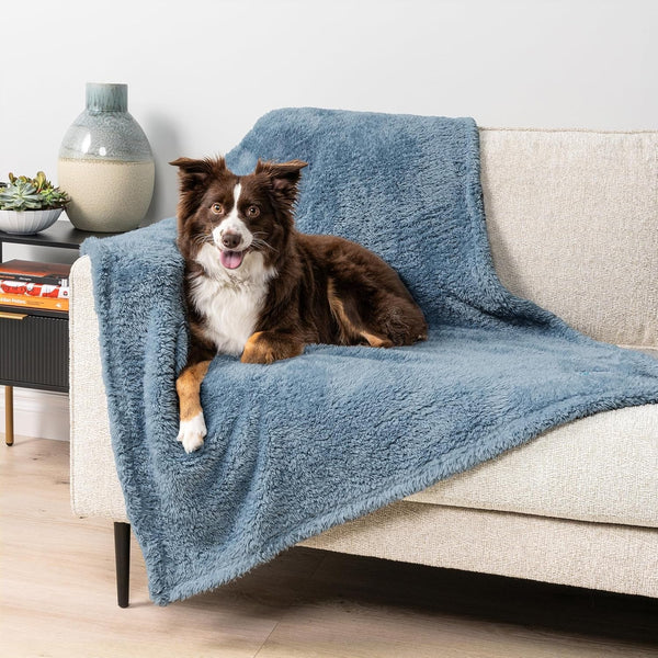 Petami Fluffy Waterproof Dog Blanket for Couch and Bed, Reversible Sherpa Pet Throw, Pee Proof Furniture Protector Sofa Cover, Washable Cat Blanket for Small Medium Dogs and Cats (Pink Blush, 24X32)36