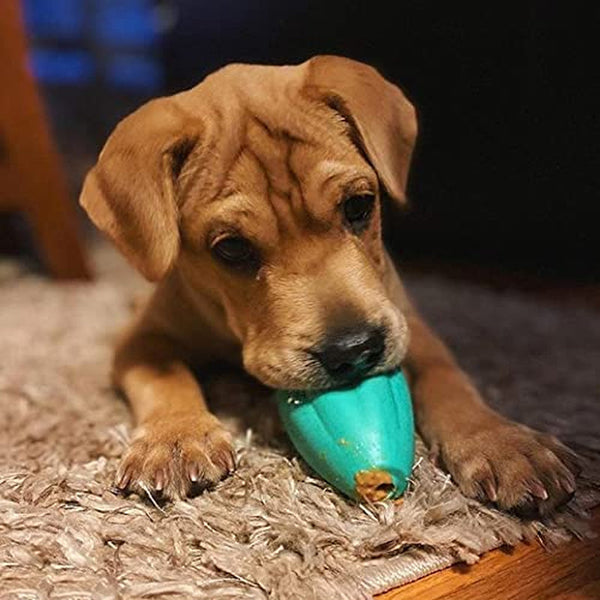 Chew King by Mammoth Premium Treat Dispensing Dog Toy, Durable Natural Rubber Chew Toy, Safety Air Vent, Interactive Enrichment Toy for Aggressive Chewers, Large Pack of 2- Teal14