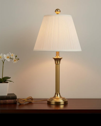 33055, Hardback Empire Transitional Spider Lamp Shade, Mushroom Pleated Pleated White, 7" Top X 13" Bottom X 10" Slant8