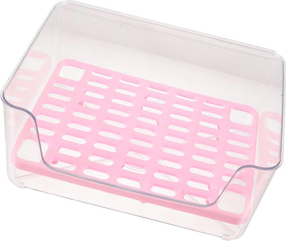 Beaupretty Acrylic High-Sided Cat Litter Box with Splash Guard Medium Pink Kitten Litter Pan Potty for Indoor Cats Portable Pet Toilet for Supply and Housebreaking1