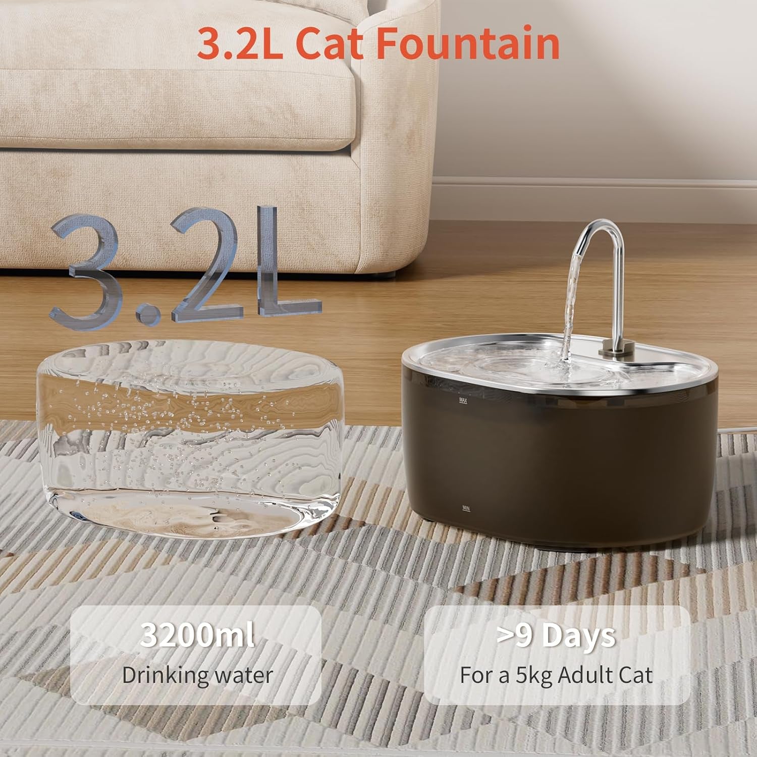 cat-water-fountain-3-2l-automatic-cat-fountains-for-drinking-with-faucet-design-super-silent-pet-drinking-dispenser-with-water-level-for-cats-dogs-multiple-pets-black-3-2l