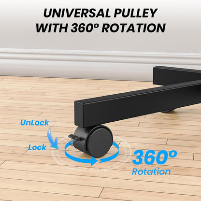 Mobile TV Cart for 23-60 Inch LCD LED OLED Flat Curved Screen Tvs - Height Adjustable Rolling Floor Stand with Shelf and Locking Wheels - up to 88Lbs, Max VESA 400X400Mm, Black4