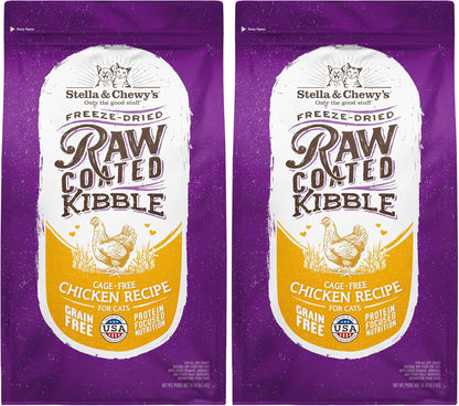 Stella & Chewy'S Raw Coated Cat Food - High Protein, Grain-Free Kibble with Cage-Free Chicken - Premium Digestive Support with Probiotics - Natural Small Kibble - Perfect for Picky Eaters - 10 Lb Bag9