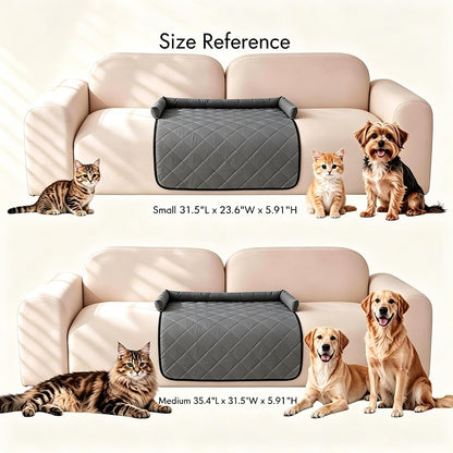 Cooling Dog Couch Bed Mat with Neck and Head Support, Waterproof Washable Pet Sofa Cover for Small Medium Dogs and All Cats, Non-Slip Furniture Protector6