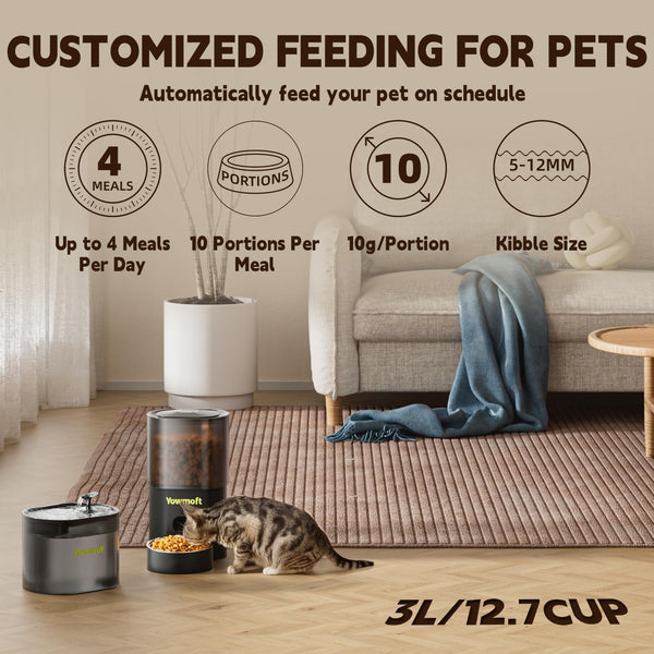 3L Automatic Cat Feeder and Water Dispenser2