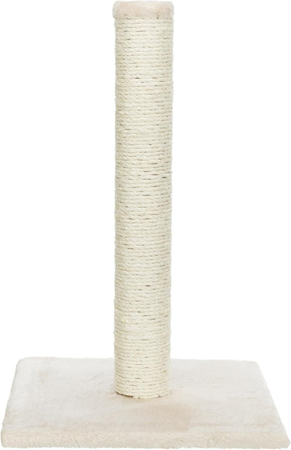 Trixie Parla Cat Scratching Post 24.4 Inch - Cat Scratcher with Soft Fabric Covering Base and Durable Natural Jute Rope - Beige1