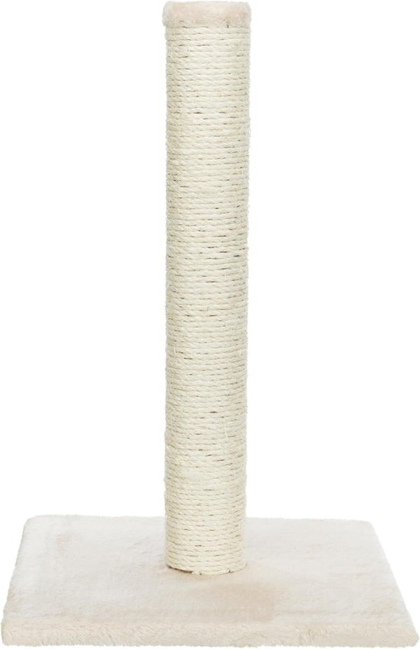 Trixie Parla Cat Scratching Post 24.4 Inch - Cat Scratcher with Soft Fabric Covering Base and Durable Natural Jute Rope - Beige1
