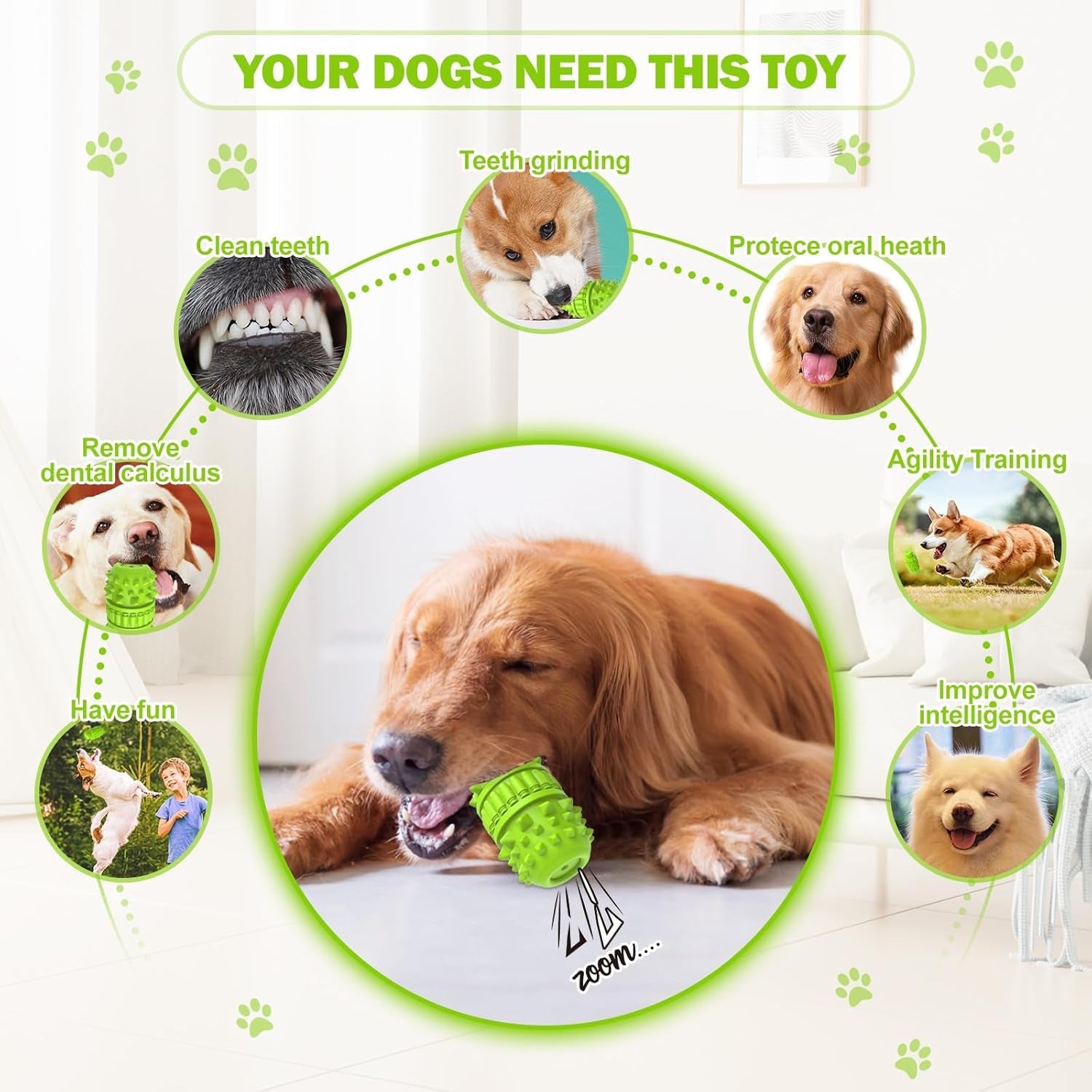 piffzedo-dog-toys-for-aggressive-chewers-interactive-natural-rubber-chew-squeaky-toy-for-large-medium-breed-dog-toothbrush-tough-durable-green-large