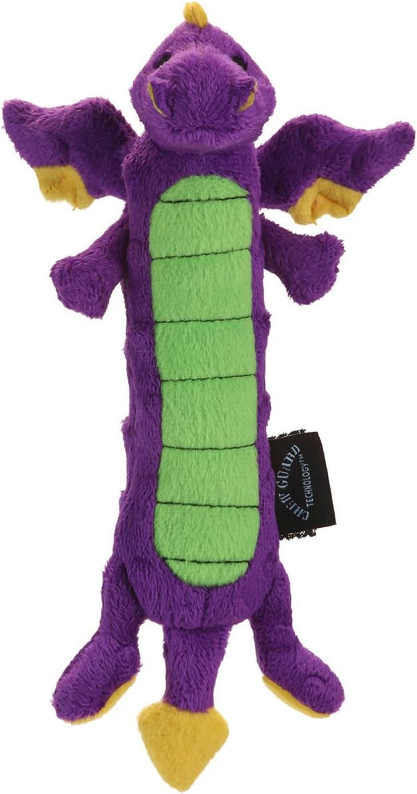 Godog Bubble Plush Dragons Squeaky Dog Toy, Chew Guard Technology - Coral, Large18