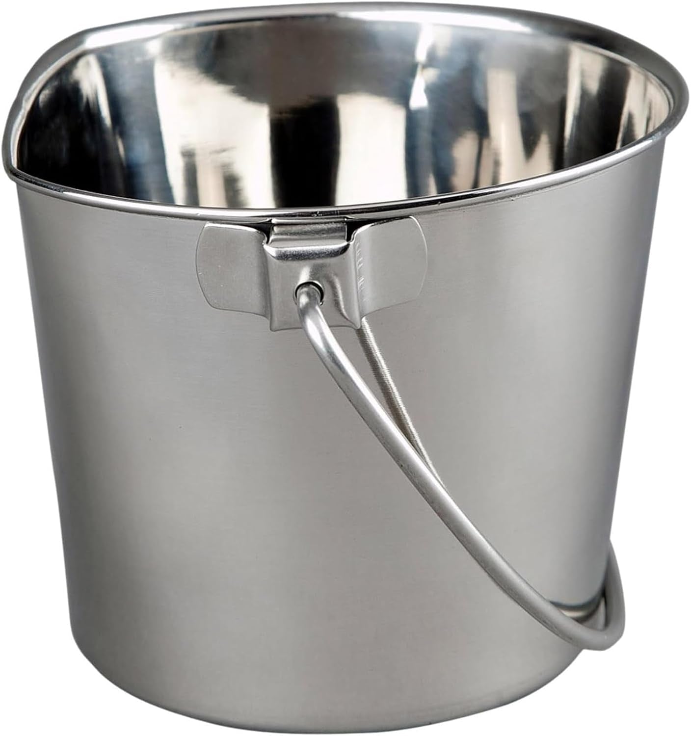 advance-pet-products-4-quart-stainless-steel-bucket-with-dual-hook-perfectly-fits-on-kennels-cages-and-critter-crates-heavy-duty-bucket-for-pets-cleaning-food-prep-flat-sided-pail