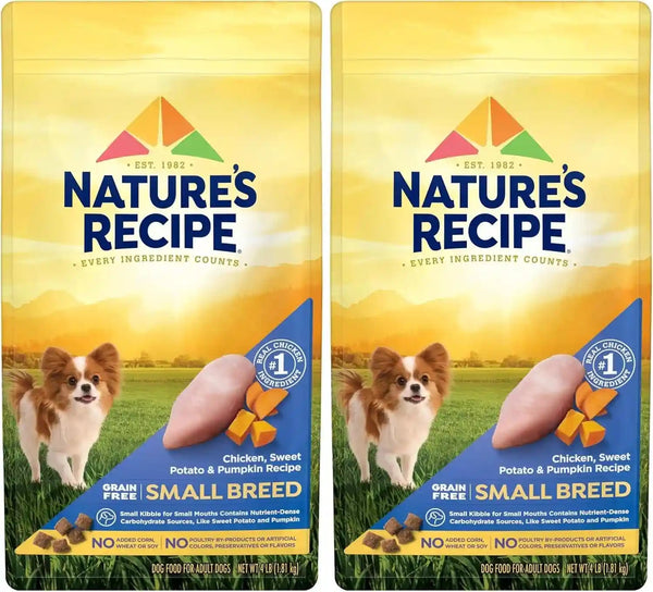 Nature'S Recipe Grain Free Small Breed Dry Dog Food, Chicken, Sweet Potato & Pumpkin Recipe, 4 Lb. Bag10