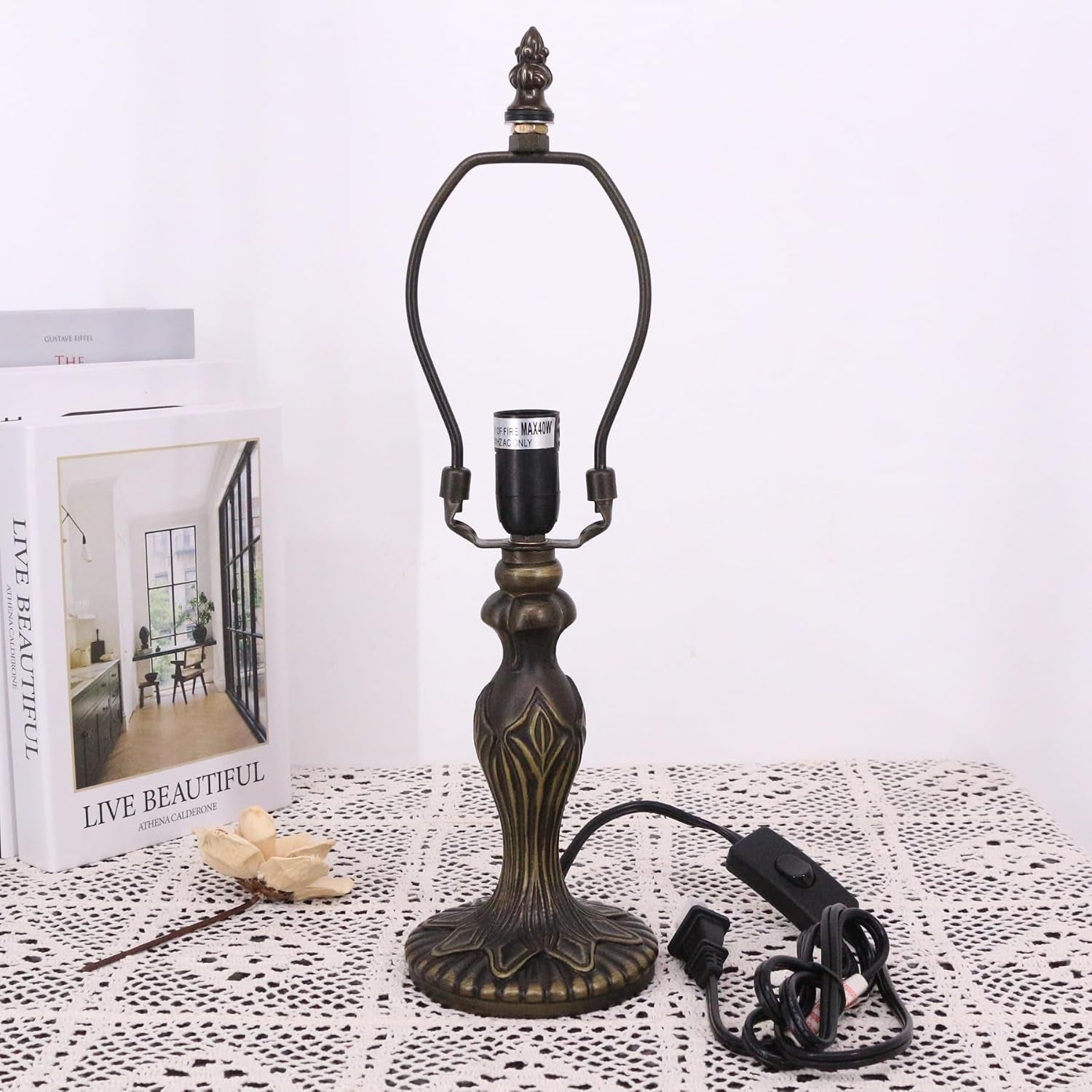 table-lamp-base-replacement-only-m-w-4-h-15-inch-fit-for-6-8-10-inch-tiffany-style-stained-glass-lampshade-dark-bronze-finish-resin-push-switch-on-cord