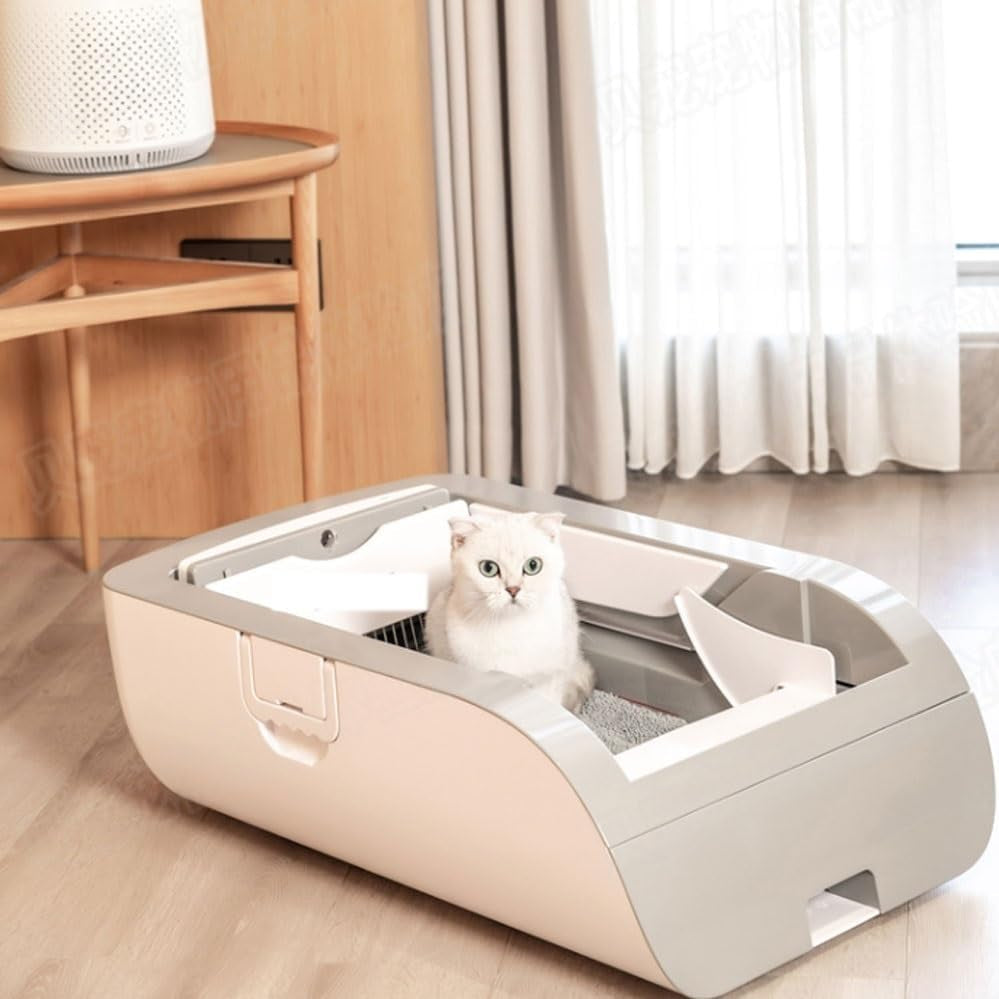 dog-potty-training-toilet-fully-automatic-cat-litter-box-semi-closed-large-electric-shit-shovel-plug-in-charging-toilet-no-spill