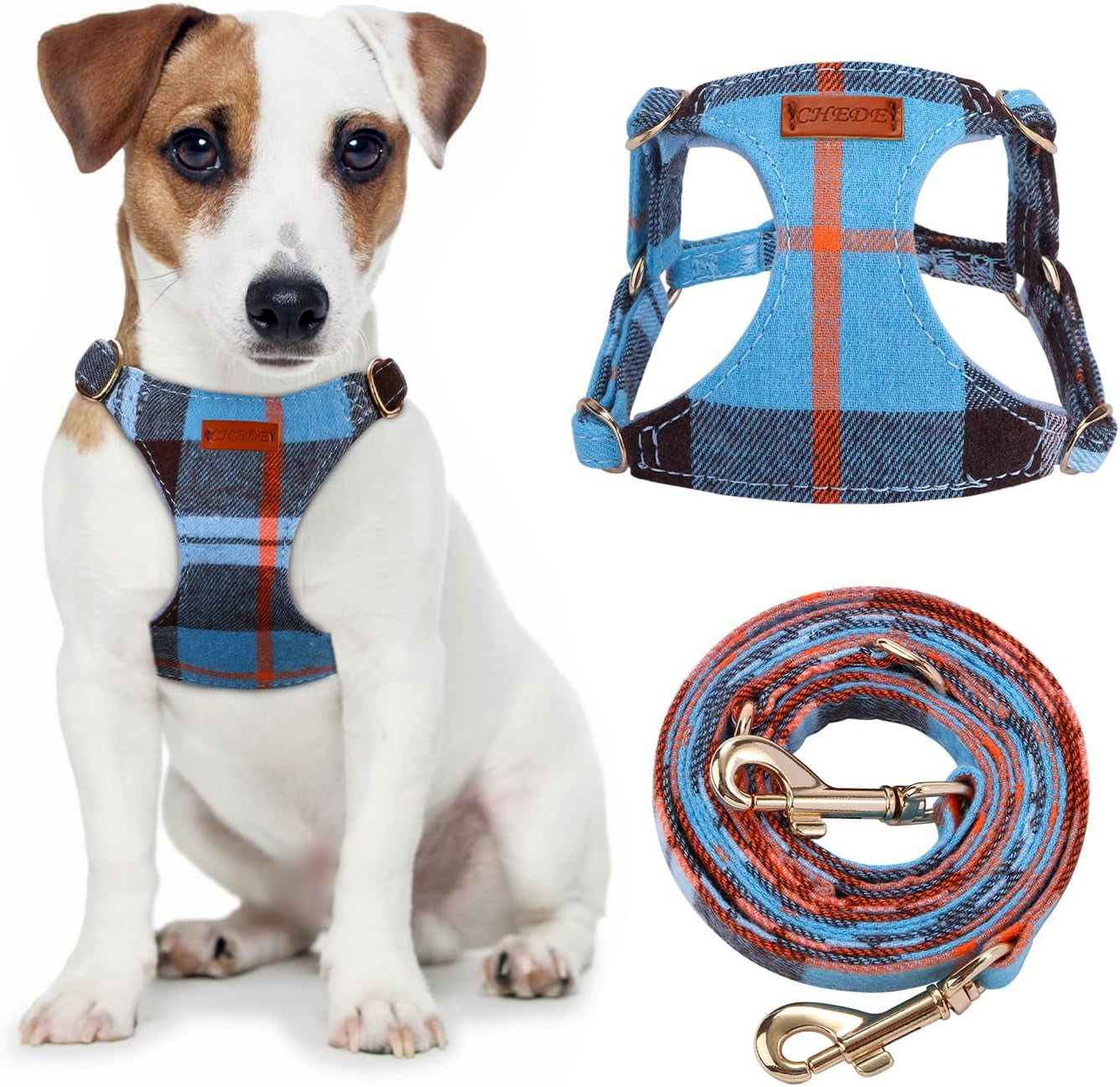 chede-no-pull-puppy-harness-and-multifunction-dog-leash-set-8-colors-soft-adjustable-no-choke-escape-proof-cute-lightweight-pet-vest-harness-for-small-and-medium-dog