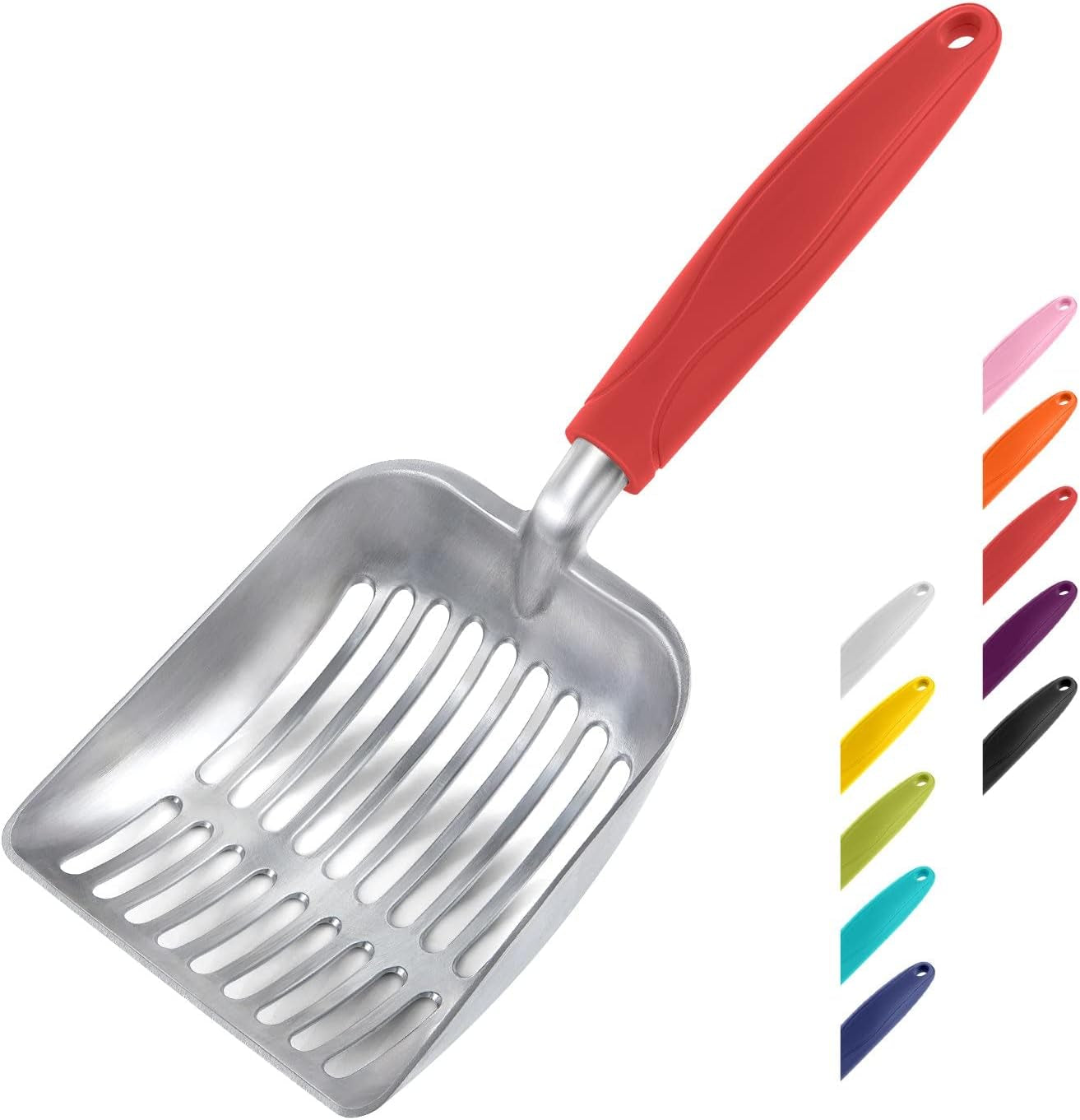 wepet-cat-litter-scoop-aluminum-alloy-sifter-kitty-metal-scooper-deep-shovel-long-handle-poop-sifting-kitten-pooper-lifter-durable-heavy-duty-for-litter-box