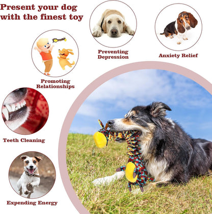Tough Indestructible Dog Toys for Aggressive Chewers, Durable Dog Chew Toys for Large Breeds with Cotton Material & Crinkle Paper, Aggressive Chew Toys for Dogs5