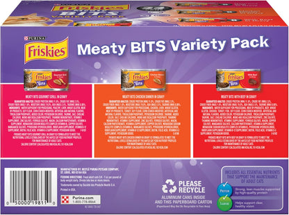 Friskies Purina Meaty Bits Cat Food Variety Pack, 24 Pack 5.5 Oz Cans12