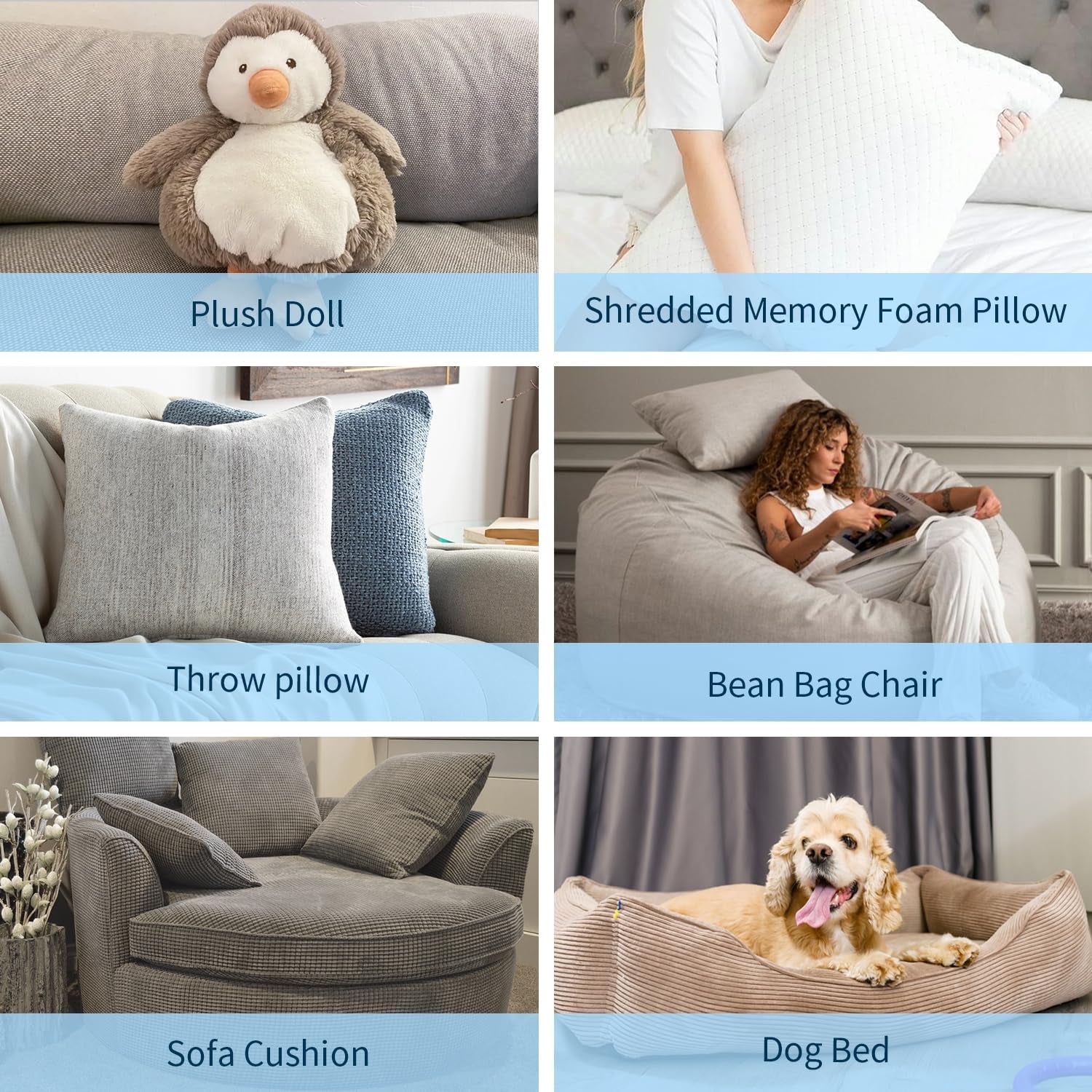 bean-bag-filler-10lbs-shredded-memory-foam-filling-soft-pillow-stuffing-bean-bag-refill-foam-for-couch-cushion-stuffed-animals-dog-bed-arts-crafts-soft-pillow-stuffing-light-supportive-ideal-for-couch-cushions-stuffed-animals-dog-bed-arts-crafts-oeko-certified