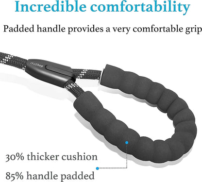 Double Dog Leash, 360° Swivel, No Tangle, Large, 25-150 Lbs, Black | Dual Leash for Two Dogs, Split Leash, Shock-Absorbing Bungee, Padded Handle, Heavy-Duty Rope4