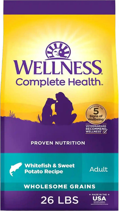 Wellness Complete Health Adult Dry Dog Food, Wholesome Grain Kibble, Natural, Chicken and Oatmeal Recipe, 30 Lb Bag15