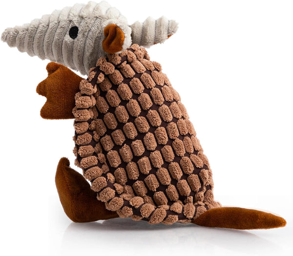 Hollypet Plush Squeaky Armadillo Chew Dog Toy for Small Medium, 8" | Cute Stuffed Armadillo Toy with Unique Grunt Squeaker & Textured Fabric for Teeth Cleaning. Great for Small & Medium Dogs54
