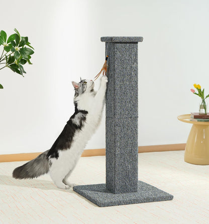 Made4Pets Cat Scratching Post for Indoor Cats, Carpet Cat Scratcher, 32" | Soft Carpet Surface for Cats That Prefer Fabric Scratching, Stable Base, Full-Body Stretching, Ideal for Kittens & Adult Cats8