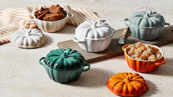 Le Creuset Stoneware Figural Pumpkin Petite Cocotte, 12 Oz., Persimmon5