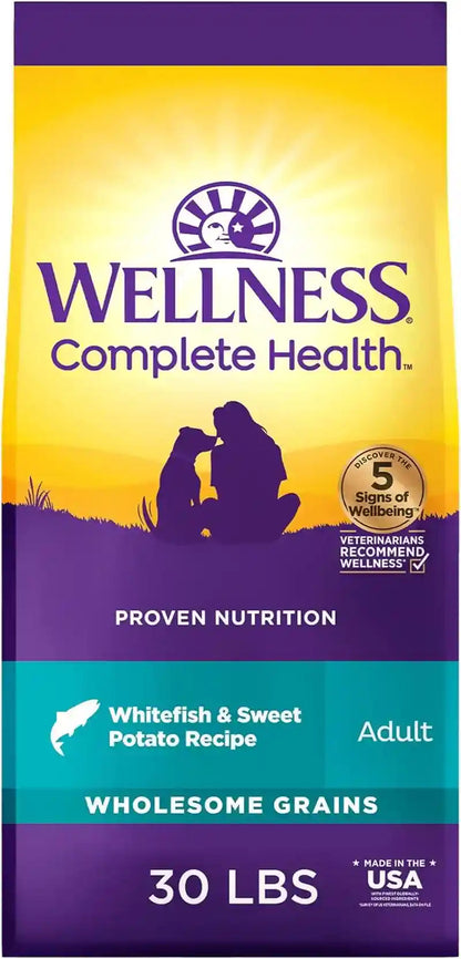 Wellness Complete Health Adult Dry Dog Food, Wholesome Grain Kibble, Natural, Chicken and Oatmeal Recipe, 30 Lb Bag16