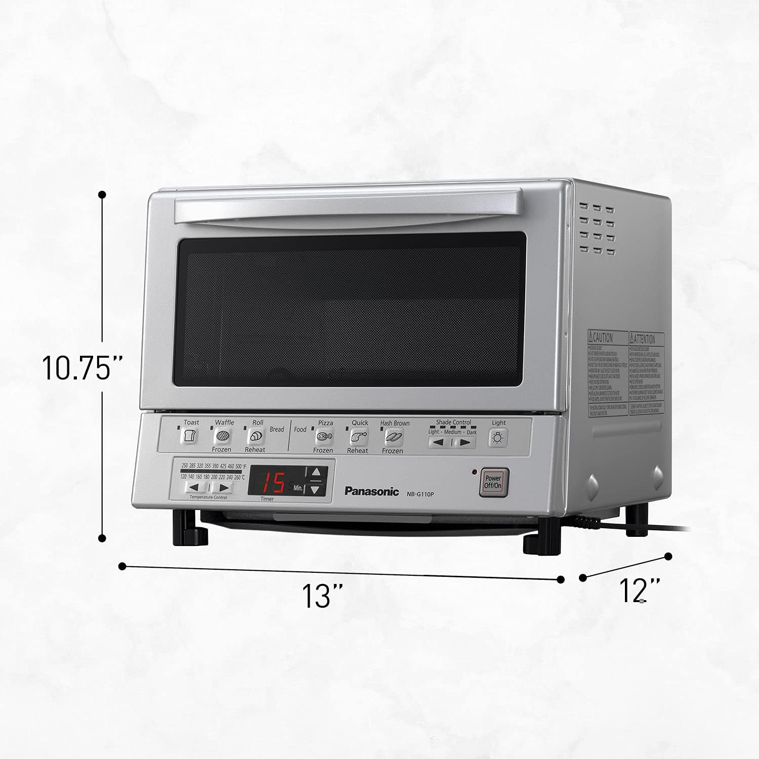 panasonic-flashxpress-toaster-oven-countertop-4-slice-small-toaster-oven-compact-size-with-double-infrared-heating-6-auto-cook-options-and-precise-temperature-control-1300w-nb-g110p-silver
