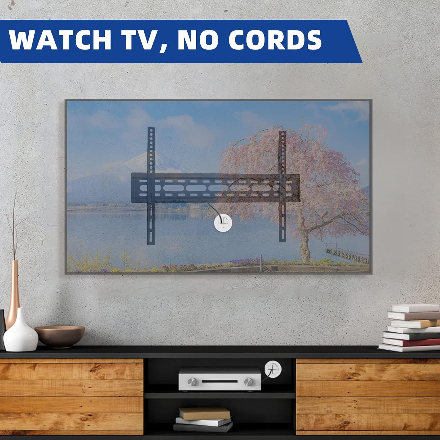 tv-wire-hider-kit-for-wall-mount-tv-white-in-wall-cable-management-kit-includes-2-pass-throughs-and-hole-saw-drill-attachment-for-easy-install