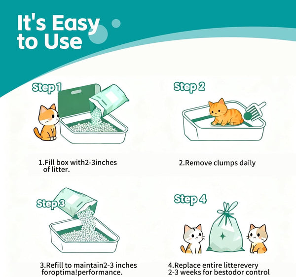 Tapioca Cat Litter, Cassava Cat Litter Odor Control Dust-Free Clumping Litter8
