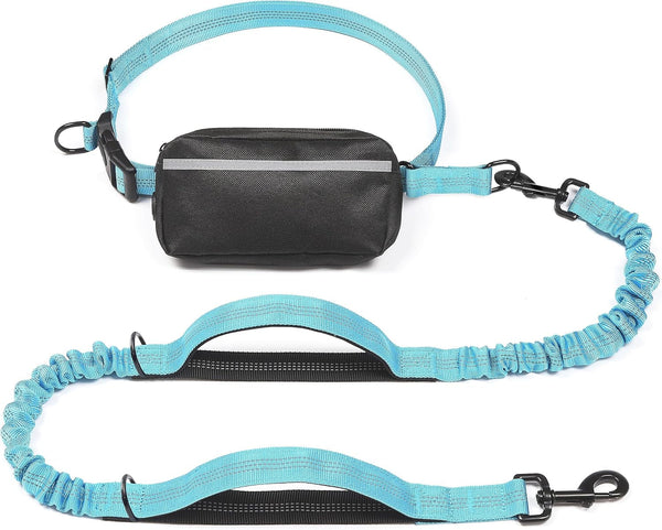 Iyoshop Hands Free Dog Leash with Zipper Pouch, Dual Padded Handles and Durable Bungee for Walking, Jogging and Running Your Dog (Large, 25-120 Lbs, Black)29