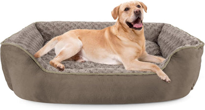 JOEJOY Rectangle Dog Bed for Large Medium Small Dogs - Washable Orthopedic Sofa Bed, Soft Breathable Puppy & Pet Cuddler, Durable Calming Dog Bed with Anti-Slip Bottom, Multiple Sizes, Beige31