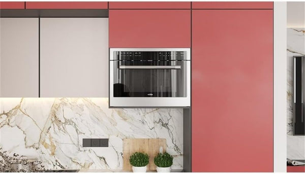 24 Inch Built-In Oven and Microwave Combination with Broil and Convection Heating, Soft Close Door, 1000 Watt Power with NEMA 5-20P Plug, Stainless Steel Finish, Touch Control LCD Display2