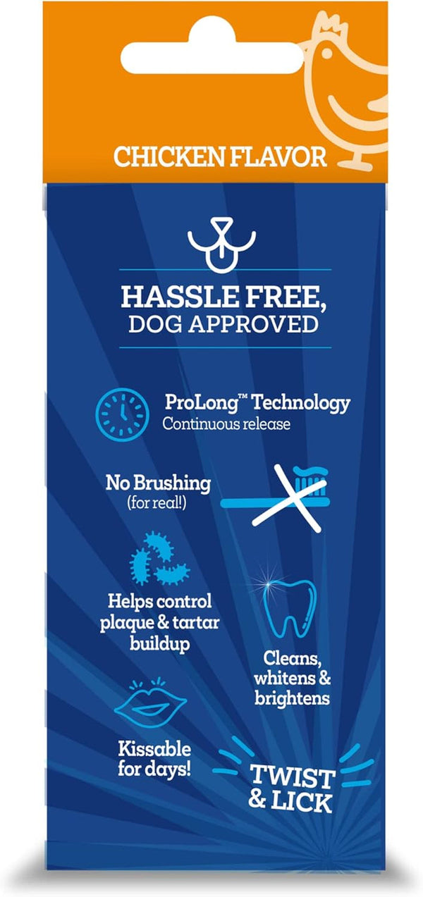 Twist + Lick Dental Gel for Dogs, Cleans Teeth and Freshens Breath for 24 Hours, Chicken Flavor, 2 Oz, 30 Day Supply2