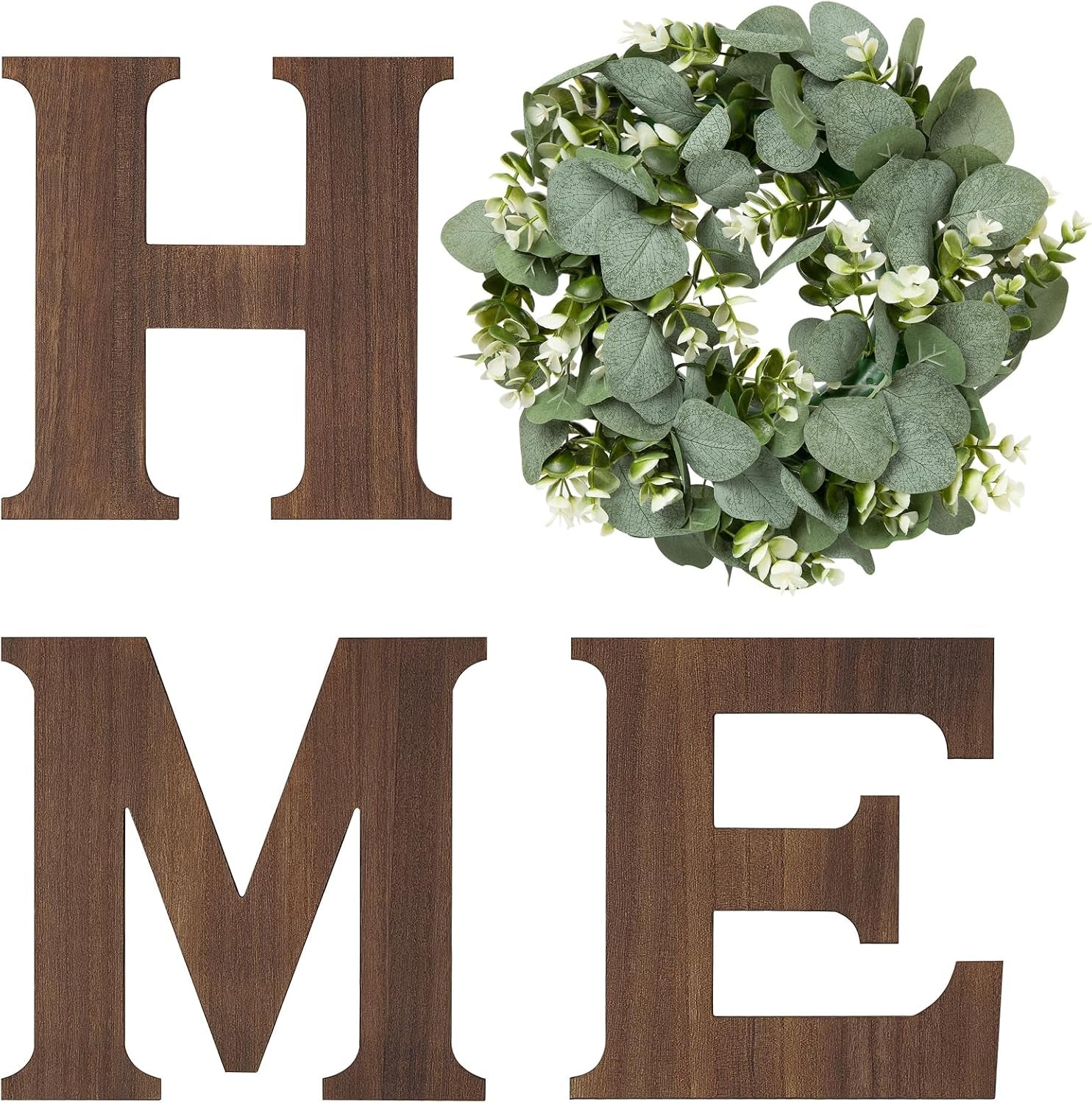home-sign-wall-decor-farmhouse-wood-letters-eucalyptus-for-o-brown-rustic-wood-artificial-eucalyptus-hanging-home-sign-wall-art-housewarming-gift-kitchen-living-room-entryway-apartment