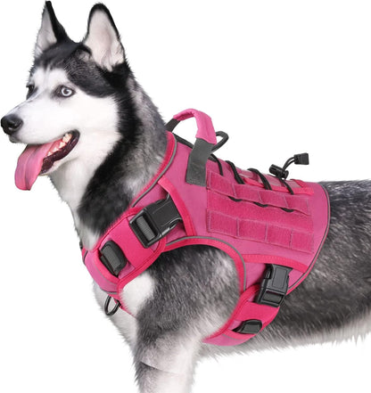 WINGOIN Tactical Dog Harness for Large Dogs, Heavy Duty No Pull Dog Harness with Handle, Adjustable Reflective Military K9 German Shepherd Big Size Dog Vest for Walking, Training, Hunting, Green (L) | with Handle,Adjustable Reflective,Green Military K9 Style,Big Size Dog Vest,For German Shepherd,For Walking Training Hunting19