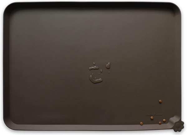Hoki Found -Waterproof Pet Feeding Mats with High Lips - Multiple Size and Colors for Dogs, Cats & Others-G8