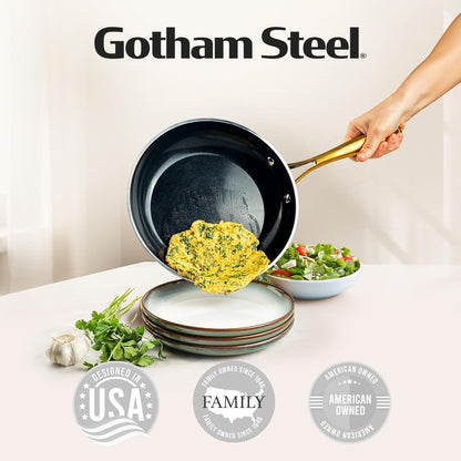 15 Pc Ceramic Cookware Set Nonstick, Ceramic Pots and Pans Set Non Stick with Steamer & Cooking Utensils, Non Toxic PFOA PFOS Free, Premium Stay Cool Handles, Oven & Dishwasher Safe8