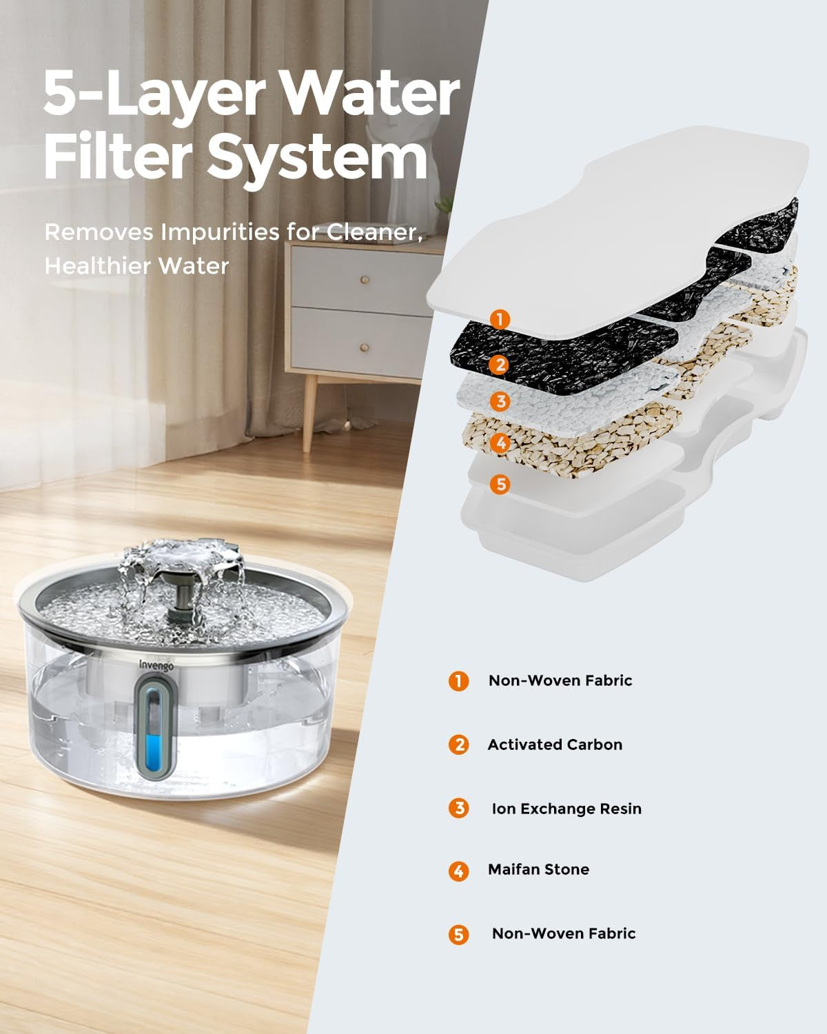 cat-water-fountain-stainless-steel-3-2l-108oz-invengo-automatic-pet-fountain-for-cats-dogs-ultra-quiet-25-db-pump-includes-4-replacement-filters-sponges-led-water-level-window-easy-to-clean