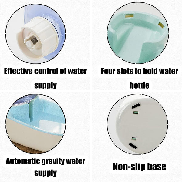 Kathson Automatic Cats Water Dispenser 1 Gallon Gravity Dogs Water Station Feeder Large Capacity Pet Drinking Bowls for Kitten Puppy3