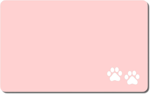 Rnivvi Dog Food Mat, 12" X 19" Flower Absorbent Dog Cat Bowl Mat for Food and Water, Cute Anti-Slip Rubber Pet Feeding Rug Protect Floors, Puppy Placemat for Feeding & Watering Supplies, Tropical20