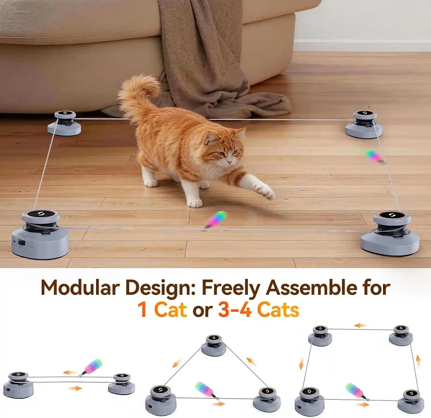 jripae-interactive-cat-toys-for-indoor-cats-automatic-smart-diy-multi-track-cat-feather-toy-electric-moving-treadmill-cat-toy-for-bored-kittens-adult-cats-play-chase-run-hunt-instinct-exercise
