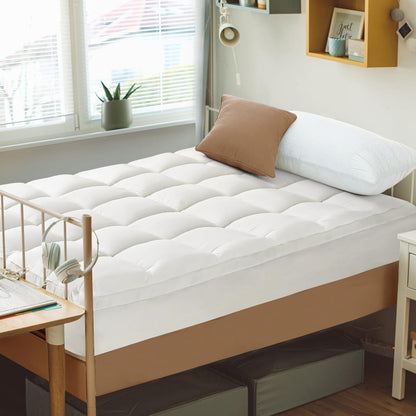 Twin XL Mattress Topper - Soft Cooling Mattress Pad for College Dorm Room Essentials - Extra Thick Long Protector Cover for Back Pain, Single Bed Topper Pillow Top with 8''-21'' Deep Pocket1