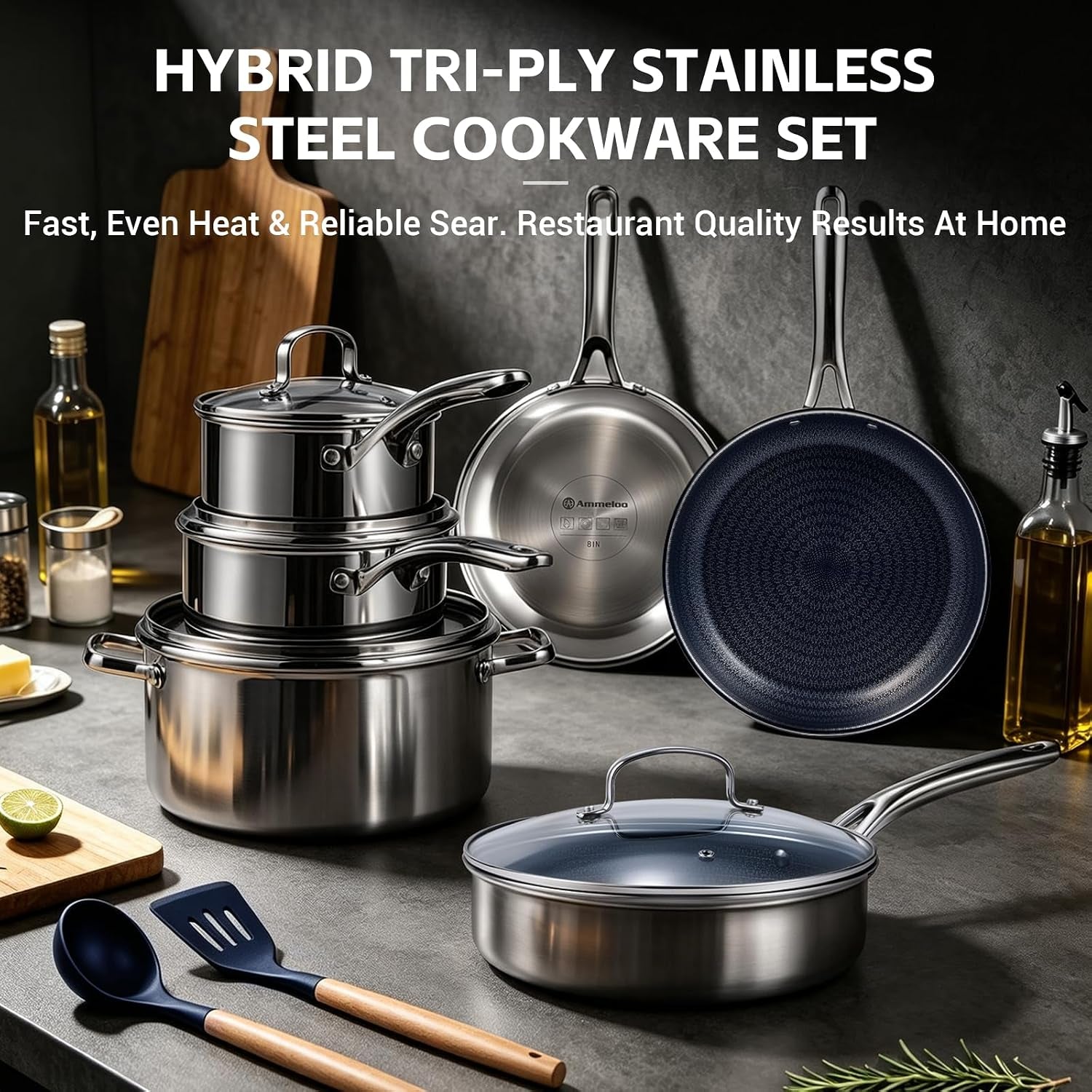 hybrid-stainless-steel-cookware-set-17-piece-tri-ply-pots-and-pans-set-non-stick-induction-kitchen-cookware-sets-dishwasher-oven-safe-pfoa-free-all-cooktops-compatible-navy-blue