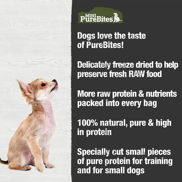 Purebites Mini Beef Liver Freeze Dried Dog Treats, 1 Ingredient, Made in USA, 3Oz4