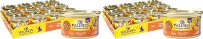 Wellness Complete Health Pate Adult Canned Wet Cat Food, Natural, Protein Rich, Grain Free, Chicken Entrée Recipe, 3 Oz, Pack of 24 Cans14